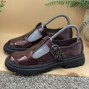 Daisy Fuentes Patent Burgundy Mary Jane Platform Sneakers